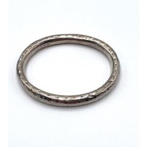 925 V Mexico Bangle Textured Bracelet Cuff Artisan Handcrafted Sterling Silver